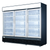 Dukers DSM-69R 78"W Black Swing Refrigerated Merchandiser With Canopy LED Lighting