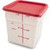 Carlisle 1197105 Red Polyethylene Squares Food Storage Container Lid