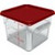 Carlisle 1197105 Red Polyethylene Squares Food Storage Container Lid