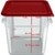 Carlisle 1197105 Red Polyethylene Squares Food Storage Container Lid