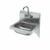 Krowne HS-10 15-3/4"W x 15-1/4"D x 19-1/4"H Stainless Steel Wall Mount Hand Sink