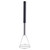 TableCraft Products 7319 19 3/4" Round Face Chrome Plated Black  Handle Potato Masher