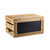 TableCraft Products RCBCRATE1 Natural Wood Rustic Risers Crate Set With Chalkboard