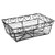 Winco WBKG-9 9"W x 5 7/8"D x 3"H Black Rectangular Wire Bread / Fruit Basket