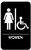 Vollrath 5630 6" x 9" Braille Women / Accessible Sign