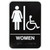 Vollrath 5630 6" x 9" Braille Women / Accessible Sign