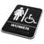 Vollrath 5630 6" x 9" Braille Women / Accessible Sign