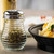 TableCraft Products BH4 6 Oz. Clear Chrome Plated Top Glass Cheese / Pepper Shaker