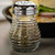 TableCraft Products BH4 6 Oz. Clear Chrome Plated Top Glass Cheese / Pepper Shaker