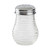 TableCraft Products BH4 6 Oz. Clear Chrome Plated Top Glass Cheese / Pepper Shaker