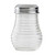 TableCraft Products BH4 6 Oz. Clear Chrome Plated Top Glass Cheese / Pepper Shaker