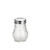 TableCraft Products BH4 6 Oz. Clear Chrome Plated Top Glass Cheese / Pepper Shaker