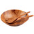 TableCraft Products 212 3.38 Qt. Mahogany Woven Wood Salad Bowl