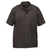 Winco UNF-1KS Short Sleeved Signature Chef Black Small Snap Buttons Broadway Chef Shirt