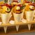 TableCraft Products BAMDCN7 4 3/4 Oz. Pinewood Cash & Carry Disposable Serving Cone