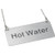 Winco SGN-204 3 1/2"L x 1 3/4"W Stainless Steel "Hot Water" Beverage Chain Sign
