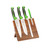 Mercer M21982GR 3 1/2" 5 Piece Japanese Stain-Resistant Steel Blades With Green Handles