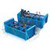 Carlisle C32P114 8 Compartments Polypropylene Blue Opticlean Perma-San Flatware Basket