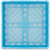 Carlisle RF14 Full Size Polypropylene Blue OptiClean Dishwasher Combination/Flatware Rack