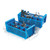 Carlisle C32P214 17.06" W x 7.75" D x 6.88" H 8 Compartments Polypropylene Blue Opticlean Perma-San Flatware Basket