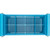 Carlisle C32P214 17.06" W x 7.75" D x 6.88" H 8 Compartments Polypropylene Blue Opticlean Perma-San Flatware Basket