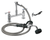 Krowne 19-208L Deck Mount Royal Series Utility Spray Assembly with 8" Adjustable Centers 72" Stainless Steel Flexible Hose
