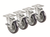 Krowne 28-101S 3" Dia. 4" x 4" Plate Grease Resistant Plate Caster (Set Of 4)