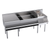 Krowne KR24-W72A-10 72" x 24" Royal Series Underbar Ice Bin/Cocktail Station With Blender Station & Drainboard