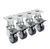 Krowne 28-160S 3" Dia. 2 3/8" x 2 5/8" Plate Swivel With Lock Grease Resistant Adjustable Height Plate Caster (Set Of 4)