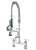 Krowne 18-606L Deck Mount Royal Series Space Saver Pre-Rinse Assembly with Add-On Faucet 8" Centers