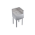 Krowne KR19-C18R 18"W x 19"D Stainless Steel Royal Series Underbar Corner Drainboard