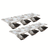 Krowne BC-131 1" Dia. Ultra Low Profile With Brakes Plate Casters (Set Of 6)