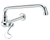 Krowne 12-170L 10" Spout 3/8" Inlet Splash-Mounted Silver Series Extended Wok Faucet