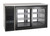 Krowne PTSD60L 60"W x 24"D Two-Section Sliding Door Pass Thru Refrigerated Back Bar Storage Cabinet - 115V