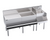 Krowne KR24-W66A-10 66" x 24" Royal Series Underbar Ice Bin/Cocktail Station With Blender Station & Drainboard