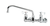 Krowne 14-806L 8" Centers And Swing Spout Royal Series Faucet Splash-Mounted