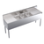 Krowne KR19-63C 72"W x 19"D Stainless Steel Royal Series Underbar Sink Unit