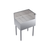 Krowne KR19-C24R , 24"W x 19"D x 36-1/2"H Stainless Steel Royal Series Underbar Corner Drainboard