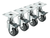 Krowne 28-135S 3" Dia. 3 1/2" x 3 1/2" Plate Swivel With Lock Grease Resistant Heavy Duty Adjustable Height Plate Caster (Set Of 4)