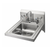 Krowne HS-53 14"W X 16 Front-To-Back X 5" Center And 6" Double Bend Spout Hand Sink Wall Mounted