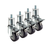 Krowne 28-156S 3" Dia. Swivel With Lock Grease Resistant 1/2"-13 Adjustable Height Threaded Stem Caster