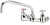Krowne 18-814L Splash Mounted Royal Series Full Flow Faucet with 8" Centers 14" Spout
