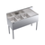 Krowne KR19-43L 48" W x 19" D Stainless Steel Three Compartment Royal Series Underbar Sink Unit