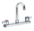 Krowne 13-802L 8" Centers 8 1/2" Gooseneck Spout Deck Mount Silver Series Faucet