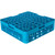 Carlisle RW3014 30 Rounded Compartment Polypropylene Blue OptiClean NeWave Dishwasher Glass Rack