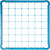Carlisle RE4914 49 Compartments Full Size Blue OptiClean Divided Glass Rack Extender