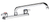 Krowne 13-810L 8" Centers 10" Swing Spout Deck Mount Silver Series Faucet