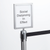 American Metalcraft RBSIGNS 8.5" W x 11" H Stainless Steel Barrier System Sign