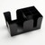 American Metalcraft BARB7 9" L x 6" W x 4" H 6-Compartment Black Bar Caddy