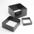 American Metalcraft RSQB2 3-Piece Square Stainless Steel Satin Black Finish Riser Set